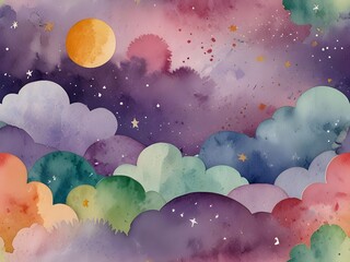 Wall Mural - Watercolor landscape