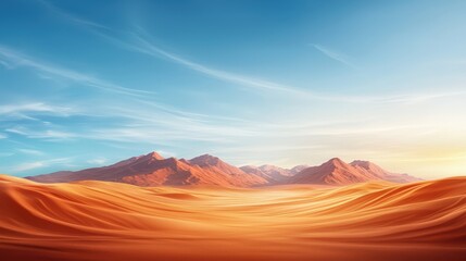 Poster - A desert expanding into previously fertile land, showing desertification