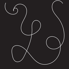 Wall Mural - Squiggle line design element. Curved line design. vector illustration. EPS 10/AI	
