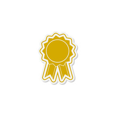 Award sticker icon isolated on transparent background