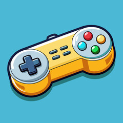 vector illustration of joystick controller game