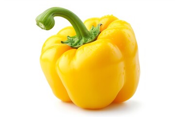 A fresh Yellow bell pepper isolated on white