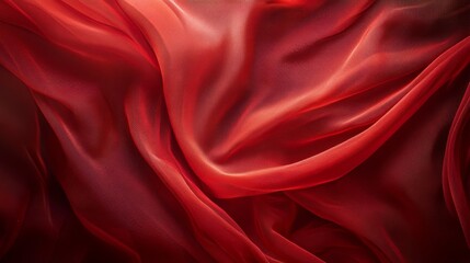 Wall Mural - Red silk fabric flowing texture, abstract design