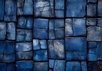 Wall Mural - Blue Stone Wall Texture