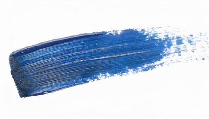 Canvas Print - Wide brush stroke creating a textured blue paint smear