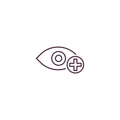 Poster - ophthalmology outline icon. Linear vector from health and medical concept. Thin line ophthalmology icon isolated on white background