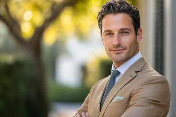 Sticker - Professional Headshot of a Luxury Real Estate Agent  