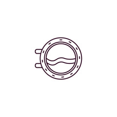 Poster - binocular outline icon. Linear vector from nautical concept. Thin line binocular icon isolated on white background