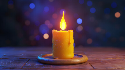 Candle icon magic equipment 3D