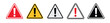 © Artoniumw - set Road sign icon, caution alarm . suitable for poster use and web icons