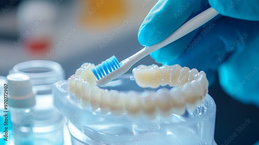 Washing and removing organic residues in orthodontic appliance ...