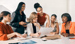 © peopleimages.com - Business people, teamwork and women in meeting, planning and brainstorming in office. Employees, empowerment and coworkers with documents, magazine agency and creativity for project and cooperation