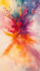 Poster - Colorful explosion of powder in abstract