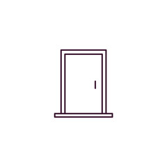Poster - doors outline icon. Linear vector from tools concept. Thin line doors icon isolated on white background