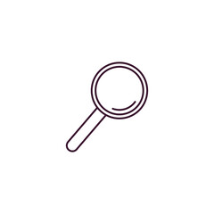 Poster - magnifier outline icon. Linear vector from tools concept. Thin line magnifier icon isolated on white background