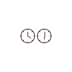 Poster - clocks outline icon. Linear vector from tools concept. Thin line clocks icon isolated on white background