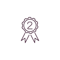 Poster - second outline icon. Linear vector from tools concept. Thin line second icon isolated on white background