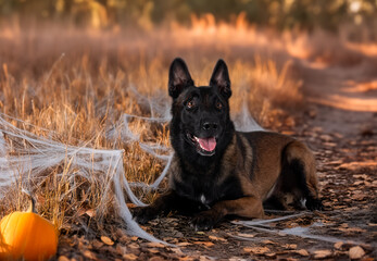 Wall Mural - malinois in nature