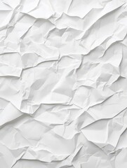 Poster - Blank crumpled paper poster element, isolated on white background, distressed texture