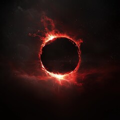 Wall Mural - Fiery Ring in Space