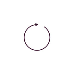 Aufkleber - looping arrows outline icon. Linear vector from user interface concept. Thin line looping arrows icon isolated on white background