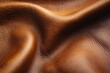© novian - Close-up Texture of Brown Leather with Natural Wrinkles and Creases