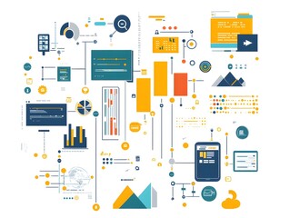 Poster - comprehensive infographic showcasing the essential elements of big data analytics,including data vis