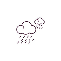Poster - drizzle outline icon. Linear vector from weather concept. Thin line drizzle icon isolated on white background