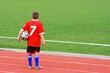 © master_77 - STADIUM - Football field with goal and tablo on blue sky