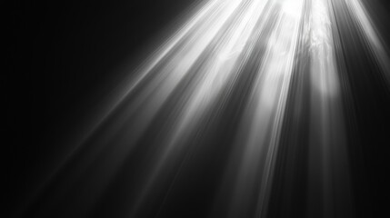 Wall Mural - Light rays on black background