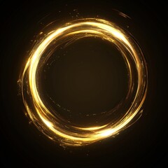 Poster - Golden light ring abstract