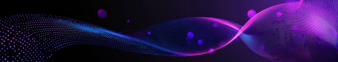 Poster - Wireframe 3d wave or mountain map of neon blue and purple neon glow. Modern futuristic cyber background with grid topography landscape.