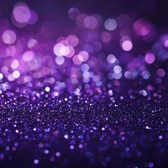 Sticker - Purple glitter bokeh background