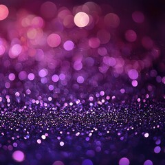 Sticker - Purple glitter bokeh background