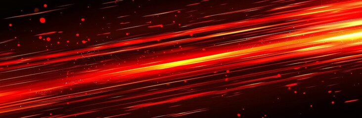 Aufkleber - realistic modern illustration of neon or laser glow motion effect with a red speed light. long dynam