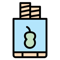 Sweet Dessert Bakery Filled Outline Icon