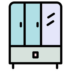 Sticker - Clothing Furniture Interior Filled Outline Icon