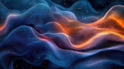 Wall Mural - An infinite cosmic nebula with a mix of starlight, interstellar gas, and dust,