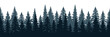© krissikunterbunt - seamless fir tree forest border silhouette isolated vector illustration