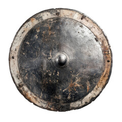 Old, round, metal shield