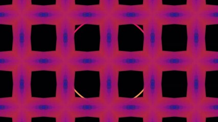 Poster - Geometric patterns with purple squares and circle animation