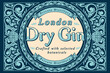 © alex_bond - Dry gin - ornate vintage decorative label