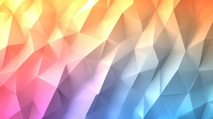 Gradient geometric background with soft pastel triangles, illustration with smooth transitions 