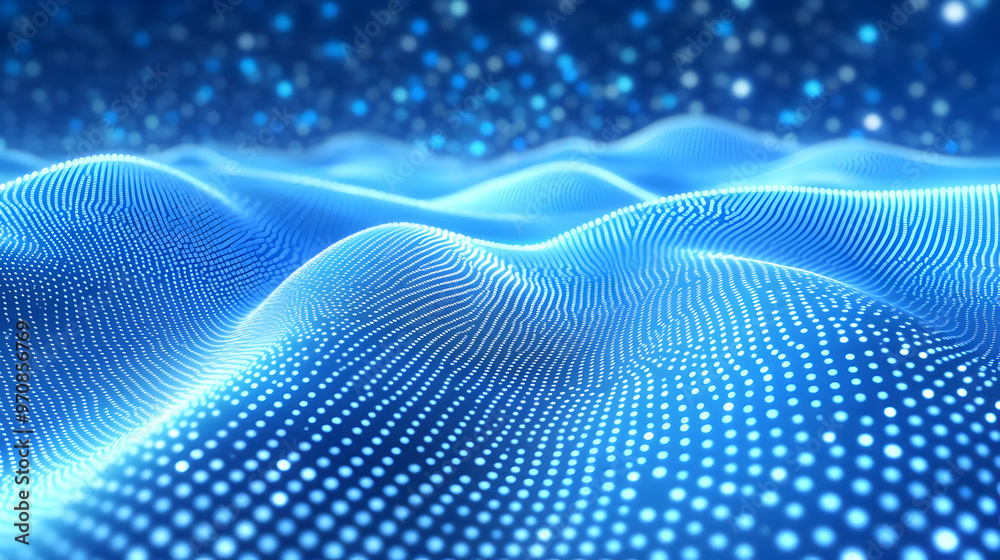 Abstract Blue Digital Wave Background Animation, Abstract Technology ...