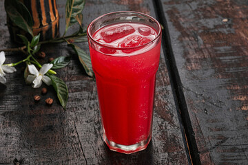 Cocktail with sweet watermelon juice