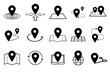 © alvaroc - Map pins related icon set. Vector symbols isolated on a white background. Simple pictograms