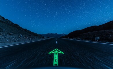 Aufkleber - Dashboard with futuristic user interface and infographics.