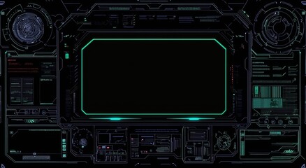 Leinwandbilder - Create futuristic frames and headers for the HUD user interface. Create callouts, headers, frames, pointers, info, and dialog boxes for the HUD user interface.