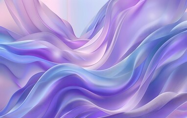 Wall Mural - Abstract purple and blue background with flowing shapes and curves. The design features smooth, curved lines that create an elegant composition of soft, dreamy forms