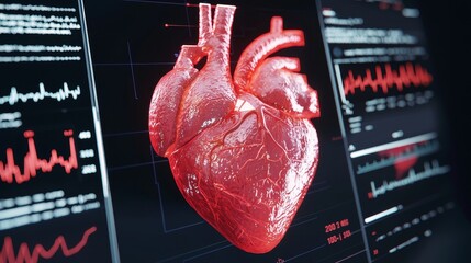 Aufkleber - Software interface for medical and scientific purposes, patient monitoring software, 3D heart scanner